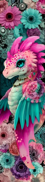 Free printable dragon bookmark featuring whimsical dragon